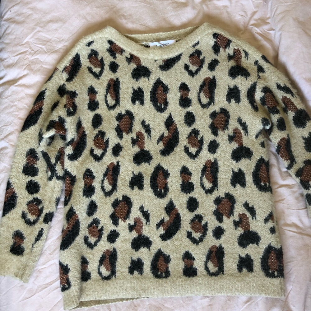 Oversized Cheetah Print Sweater